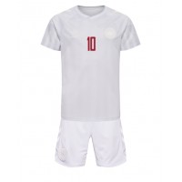 Maglie da calcio Danimarca Christian Eriksen #10 Seconda Maglia Bambino Mondiali 2022 Manica Corta (+ Pantaloni corti)